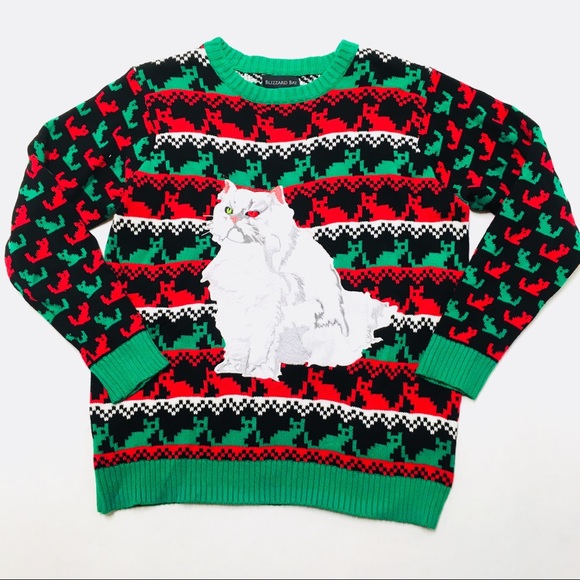crazy cat lady christmas sweater